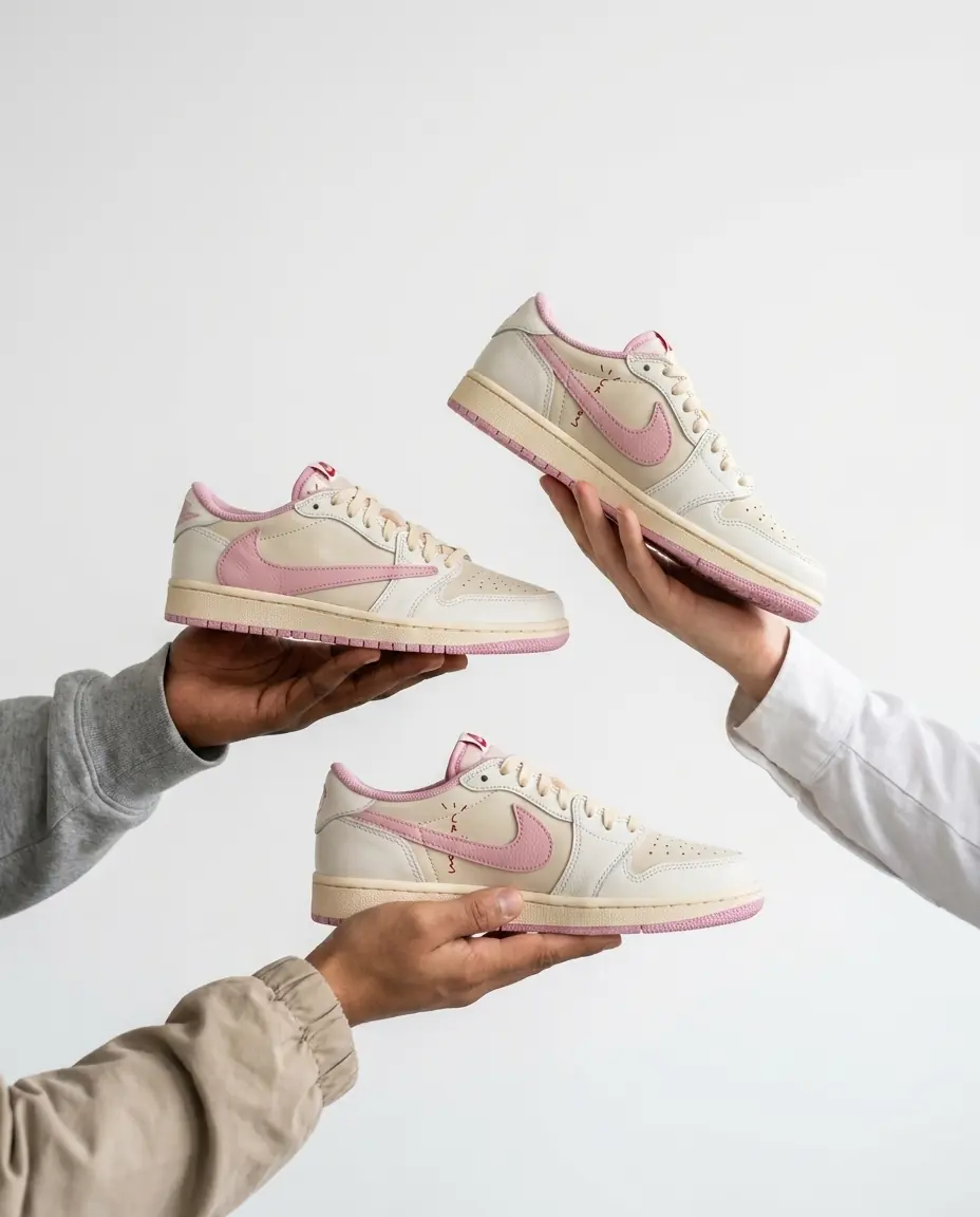Pink sneaker post example